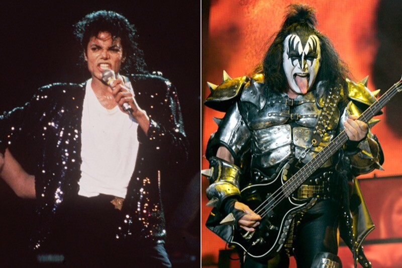 Montagem de fotos de Michael Jackson e Gene Simmons, feita pela Ultimate Classic Rock