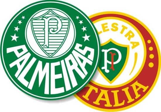 Escudos do Palmeiras e do Palestra Itália