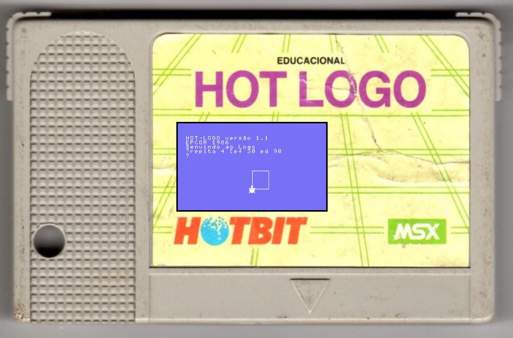 Cartucho bastante usado, da versão concorrente: o Hot Logo, da Sharp, também para MSX.