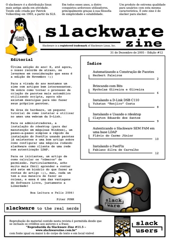 Capa de uma edição de 2005 do SlackwareZine