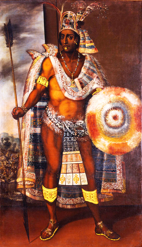 Retrato do imperador asteca, atribuído a Antonio Rodriguez (1636-1691) <br>