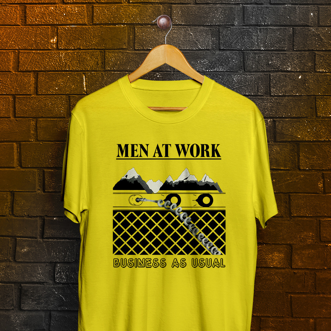 Camiseta com a capa do álbum Business as Usual