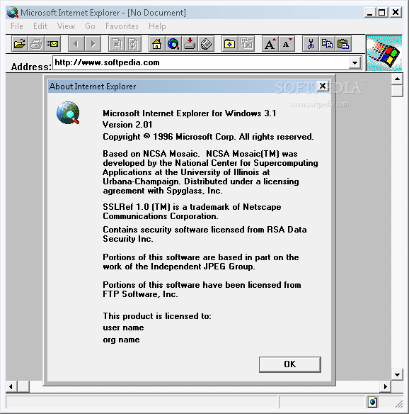 Print de tela do IE 2.01 mostrando a origem de vários componentes do seu código