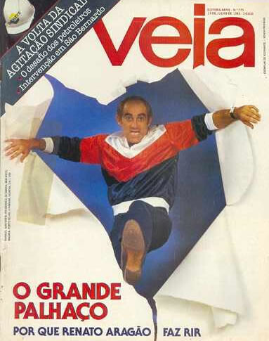 A capa da discórdia, com foto de Renato Aragão e o título: O grande palhaço - por que Renato Aragão faz rir