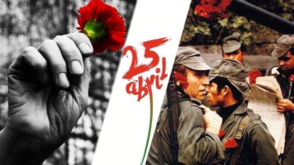 Banner comemorativo da Revolução dos Cravos