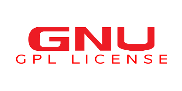 Um banner com o texto GPL License