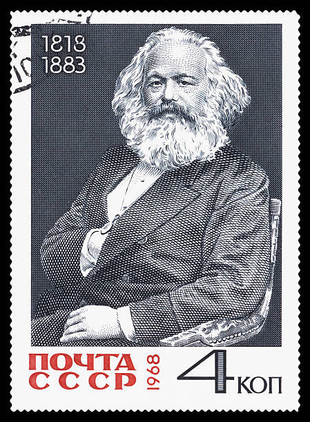 Imagem de Karl Marx em selo postal soviético de 1968