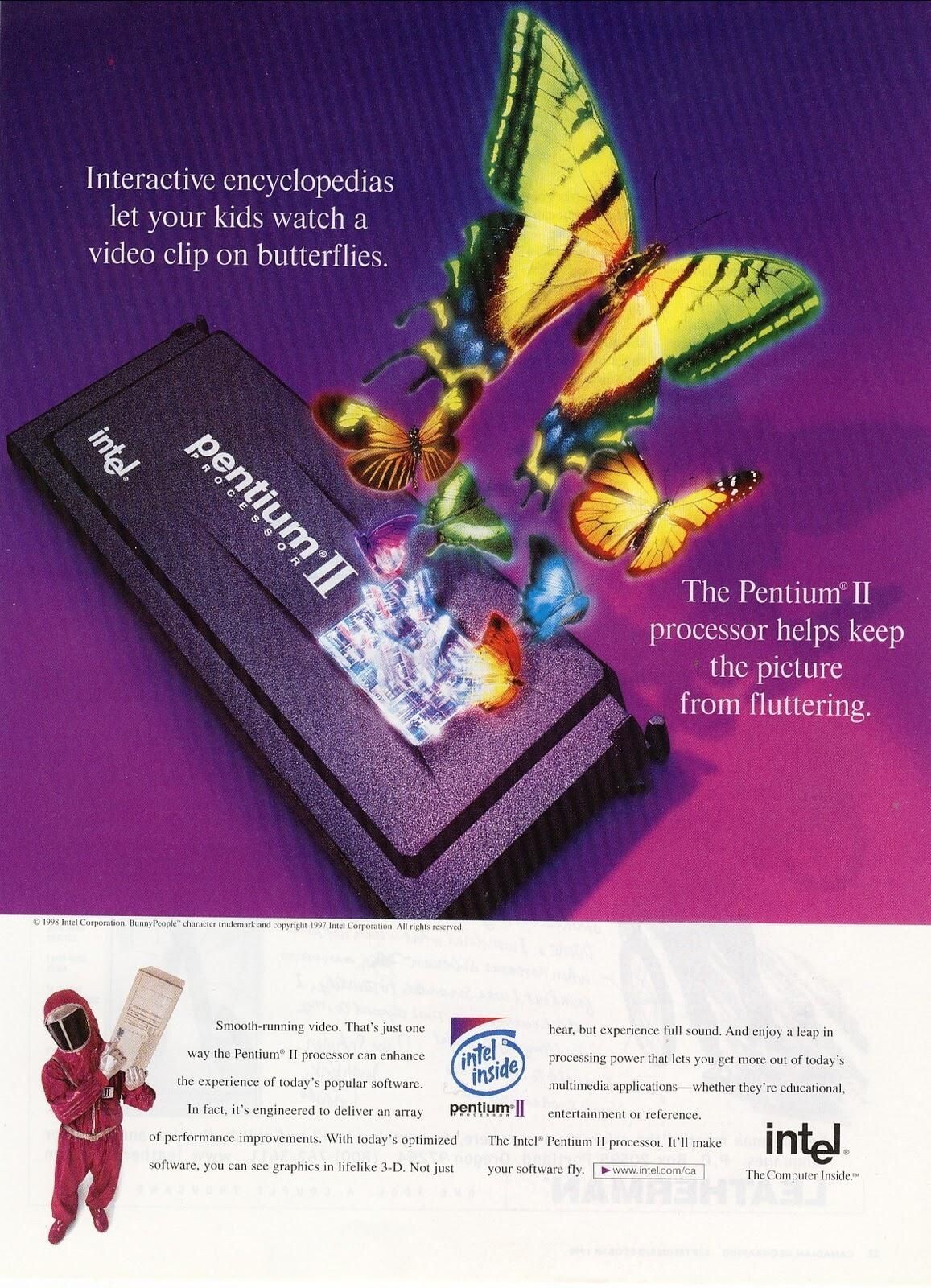 Anúncio impresso do Pentium II