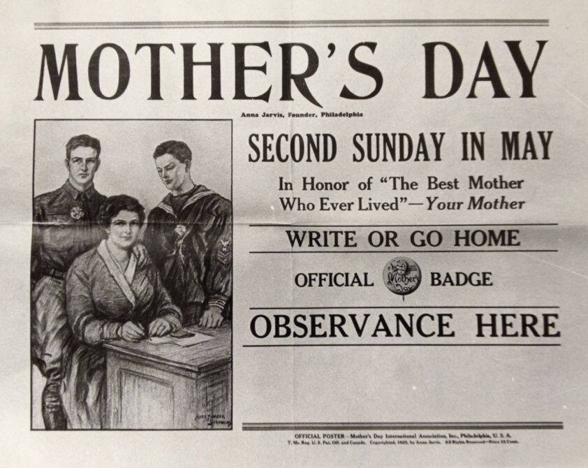 Cartaz de campanha pela aprovação do dia das mães no segundo domingo de maio