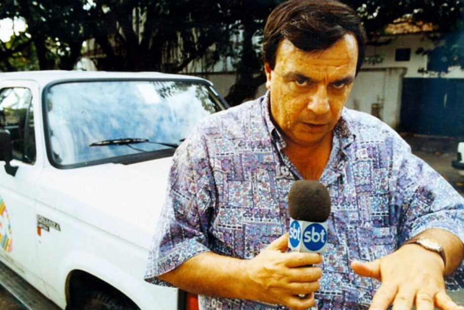 Gil Gomes encarando a câmera