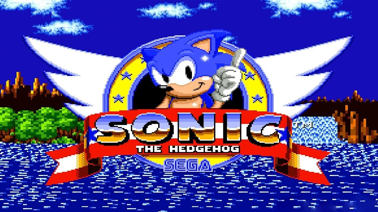 Tela de abertura do Sonic