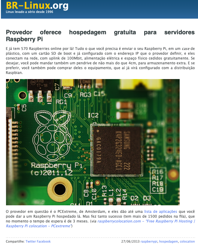 Print do conteúdo do link incluído no texto.