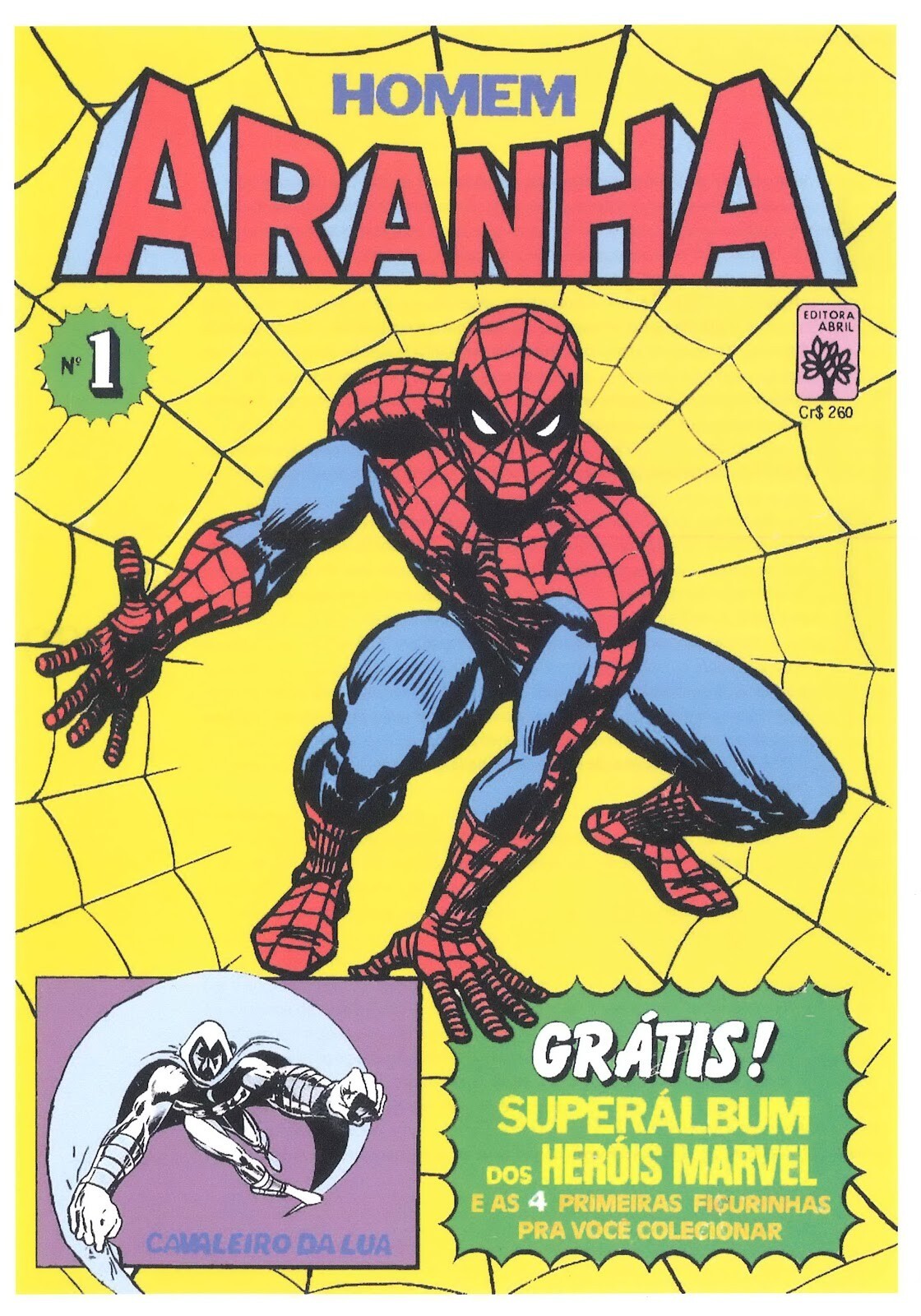 Capa do Homem Aranha n. 1, pela Abril