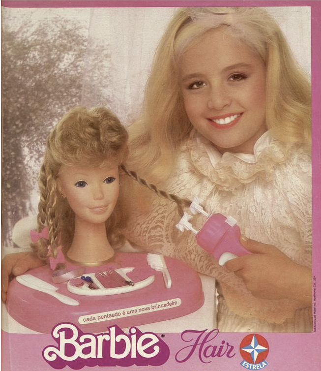 Foto promocional da Barbie Hair, estrelando Angélica.