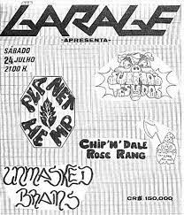 Entrada para o primeiro show do Planet Hemp, no Garage