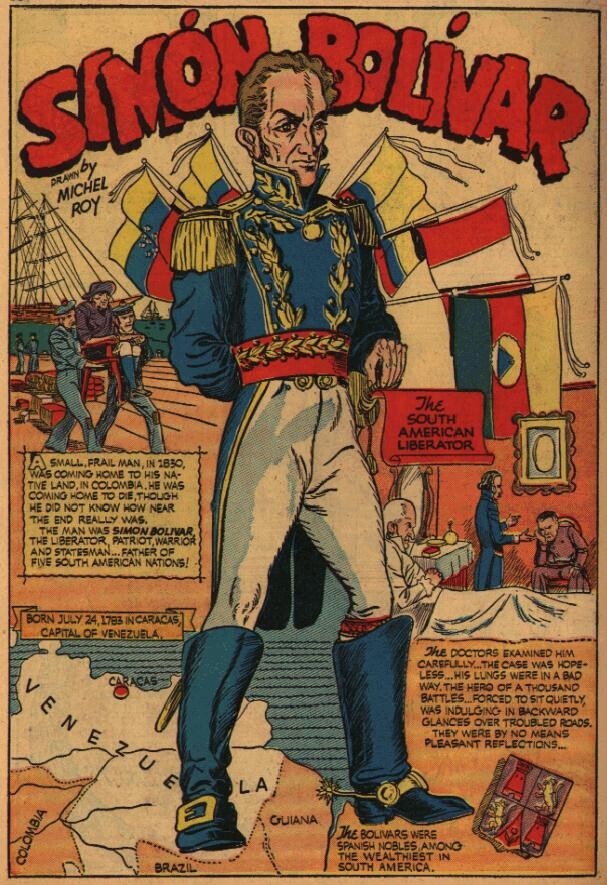 Bolívar em quadrinhos