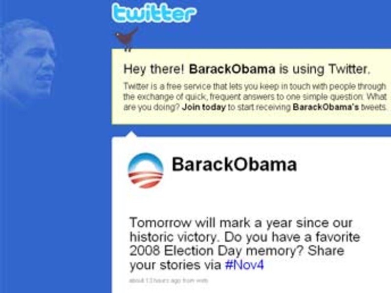 Twit de Barack Obama no ano seguinte