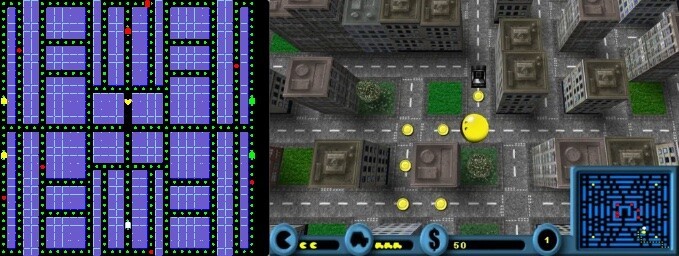 Telas do XPacman e do Pac-Manhattan