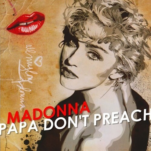 Arte feita para a versão cover de Papa Don't Preach por La otra Nati