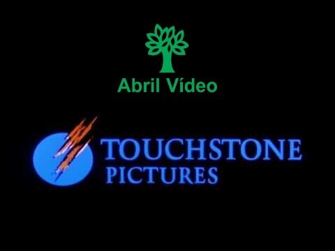 Logos da Abril Vídeo e da Touchstone, sobre fundo preto