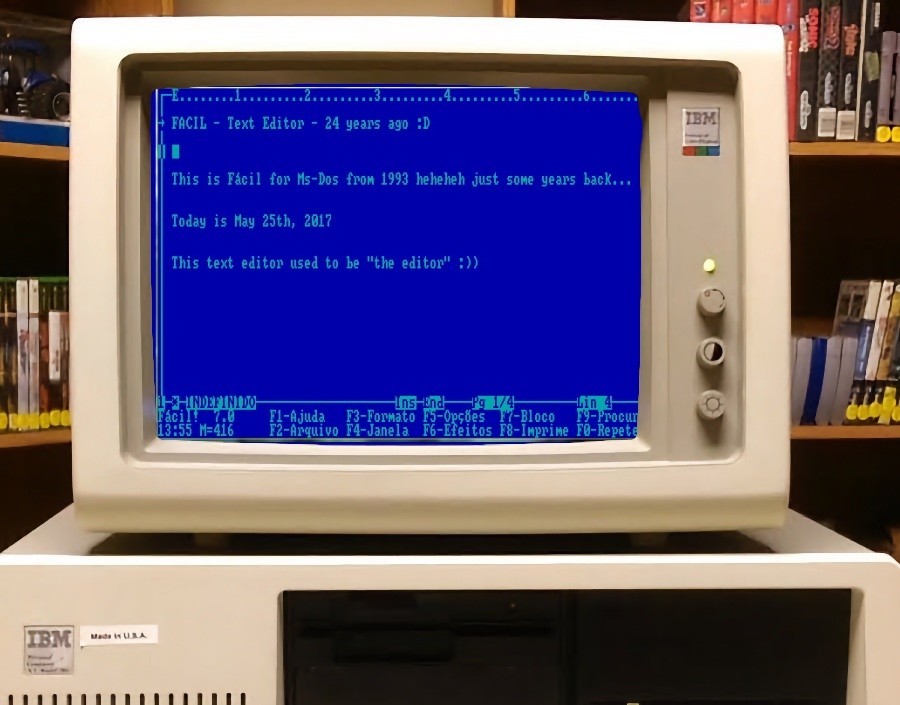 Tela da versão 7.0 do Fácil, de 1993