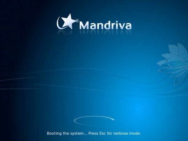 Tela de boot do Mandriva Linux em 2010