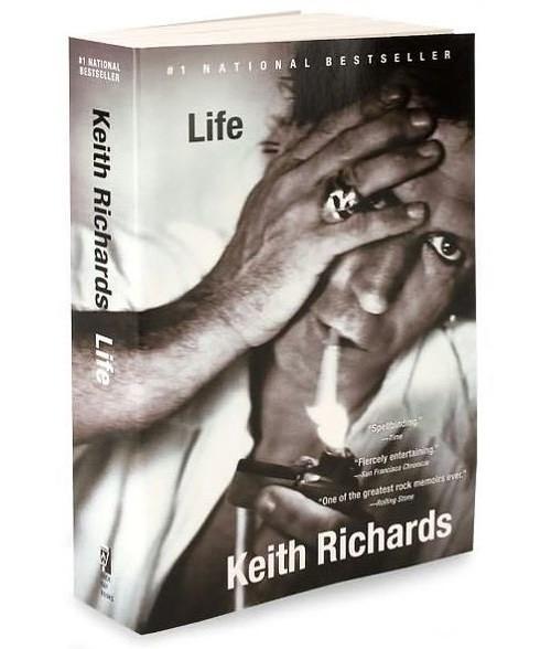 Lombada e capa do livro Life, de Keith Richards