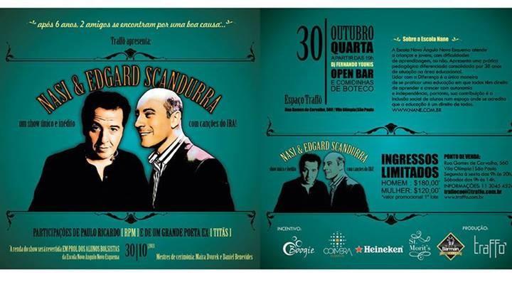 Impresso do reencontro de Nasi e Scandurra