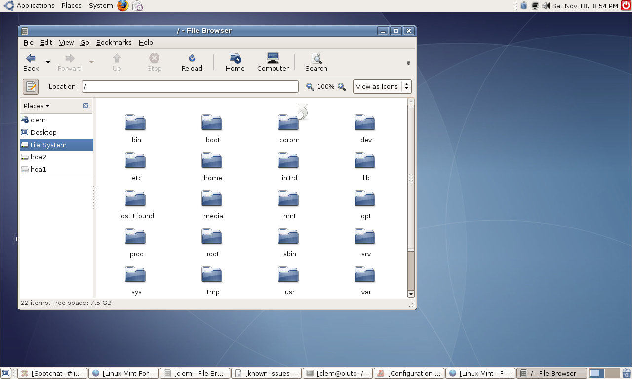 Desktop do Linux Mint 2.0 'Barbara'