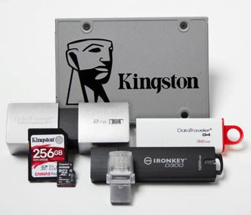 Produtos recentes da Kingston no ramo de armazenamento
