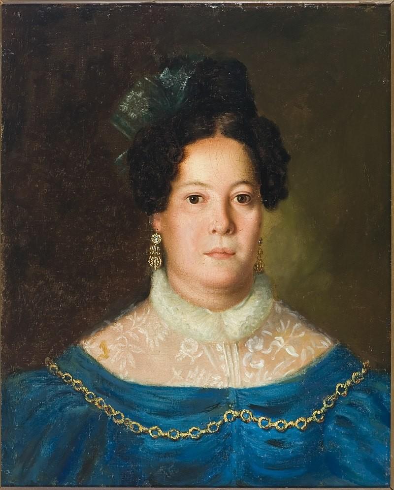 Retrato a óleo da Marquesa de Santos no final da década de 1820, em obra que integra o acervo do Museu Paulista da USP.