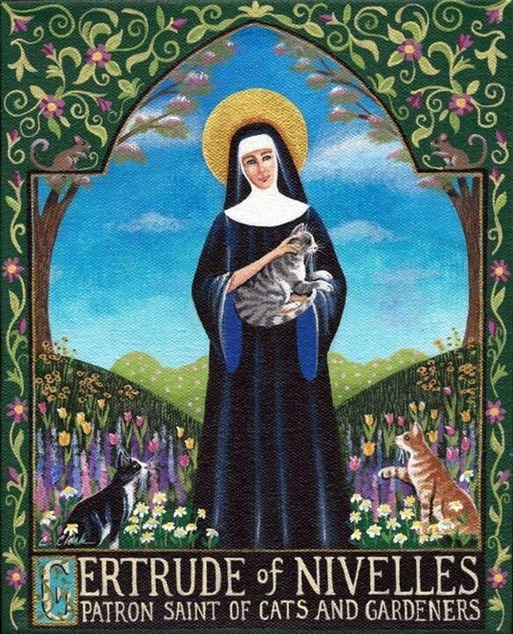 Pintura de Santa Gertrudes de Nivelles
